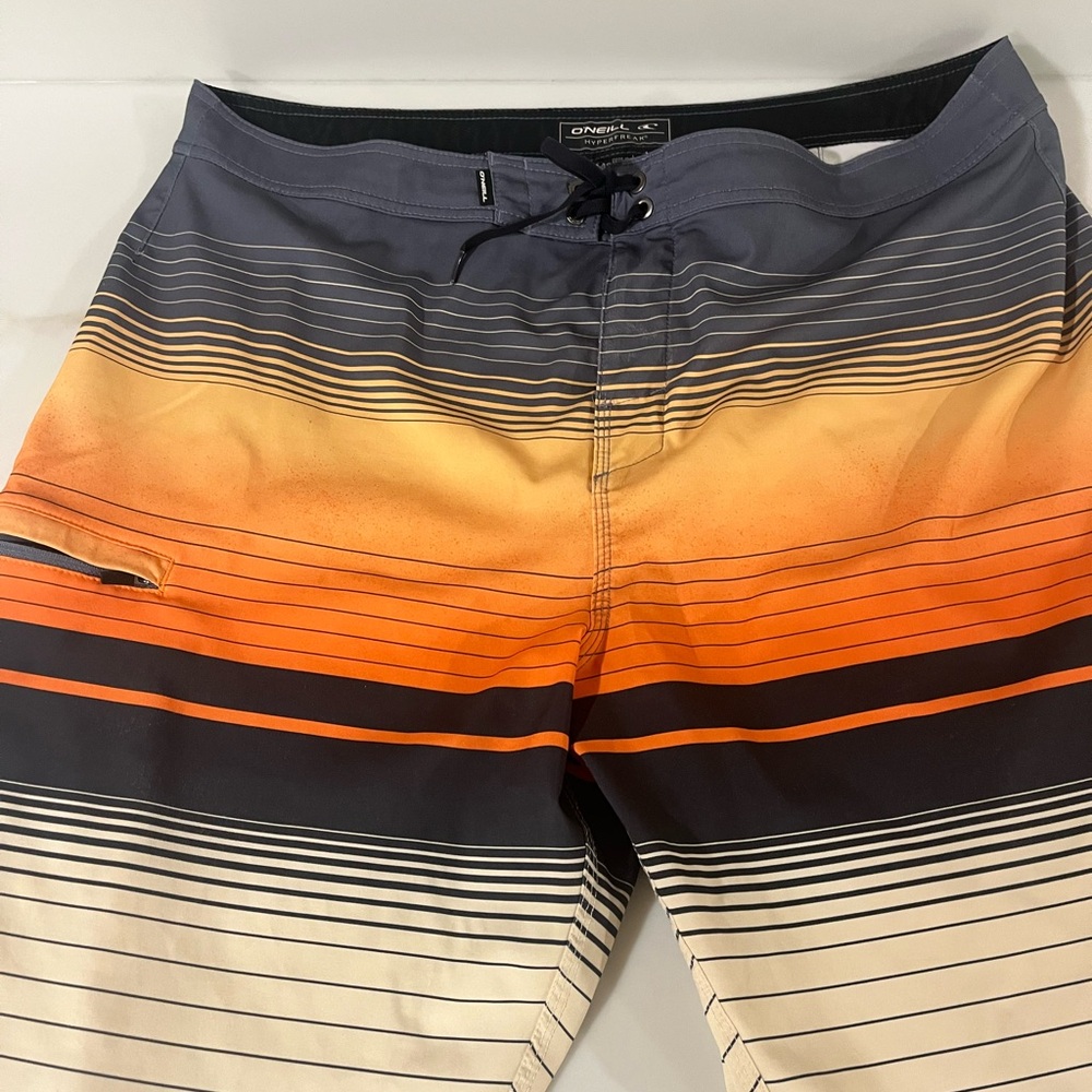 O'Neill Men's Orange and Black Gradient Board Shorts